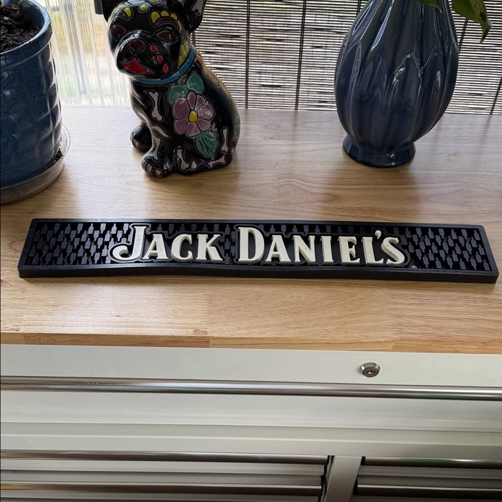 Jack Daniels Black and White Bar Mat